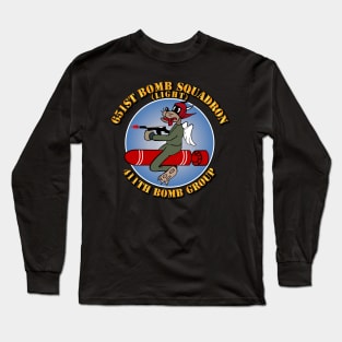 651st BS (Light) - 411th BG w Txt Long Sleeve T-Shirt